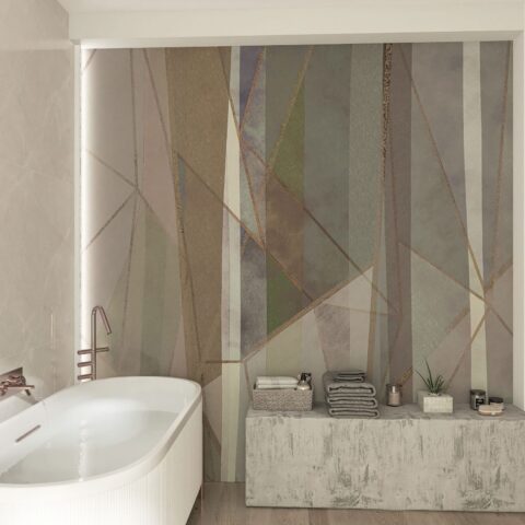 WATERPROOF WALLPAPER: Tecnologia ed estetica. Valorizzazione e protezione.  Superficie con supporto in fibra di vetro, straordinaria per effetto e funzionalit&agrave;.  Ideale per ambienti umidi. Consigliato per bagni,  saune,  centri benessere,  palestre.